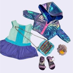 5 Pcs Lot of Doll Clothes & Accessories Fits 18 inch American Girl